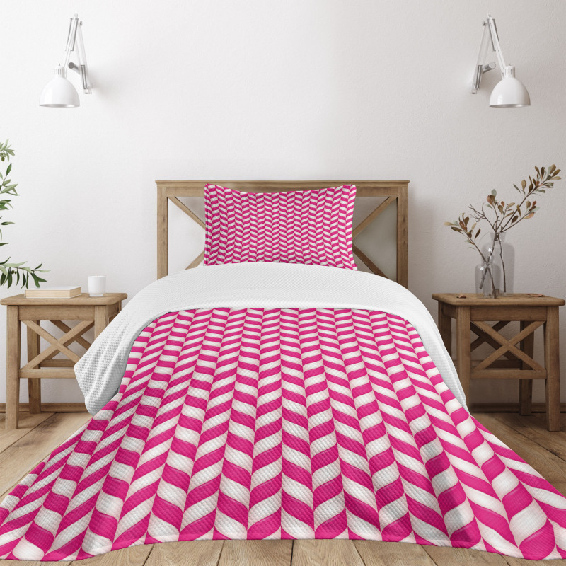 Vibrant Wavy Lines Bedspread Set