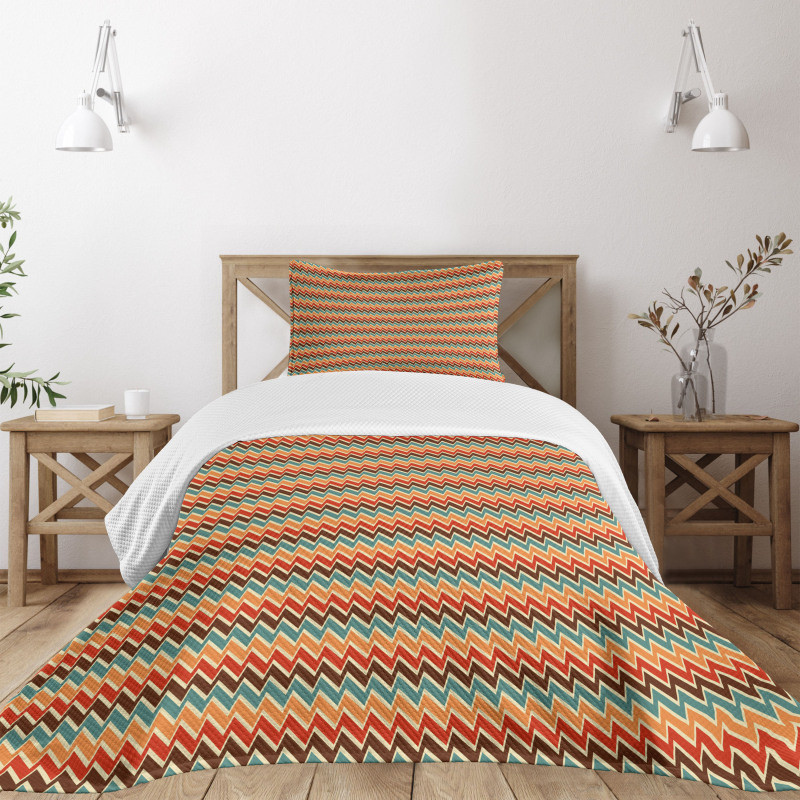 Zig Zags Boho Striking Bedspread Set