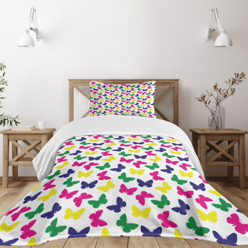 Romantic Butterfly Kids Bedspread Set