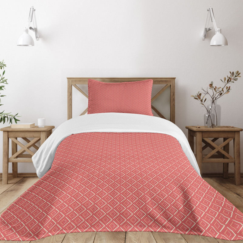 Chevron Lines Tiles Bedspread Set