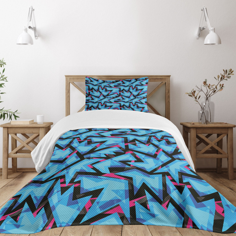 Trippy Neon Bedspread Set