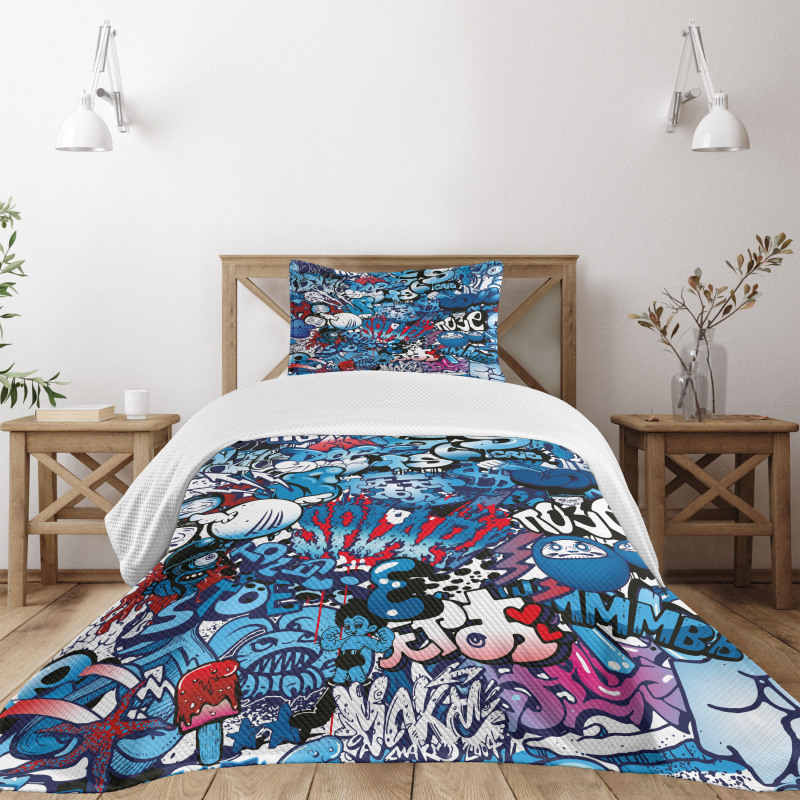 Graffiti Street Art Bedspread Set