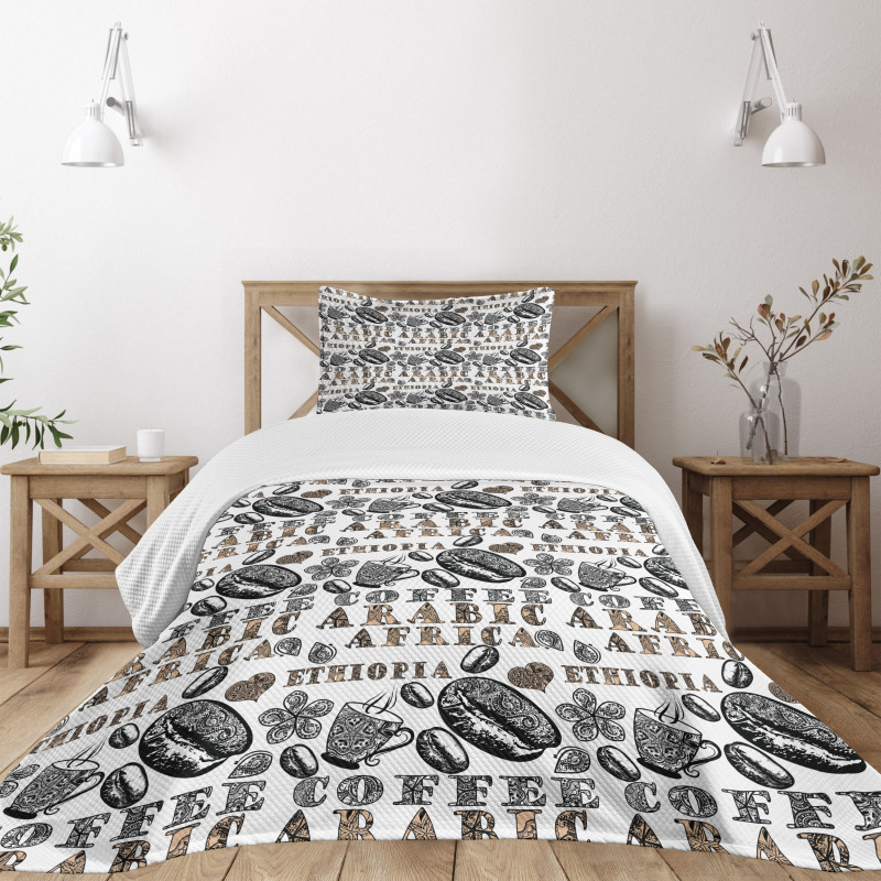 Coffee Beans Bedspread Set