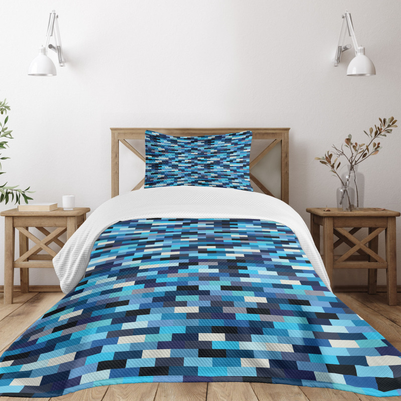 Geometric Design Stripes Bedspread Set