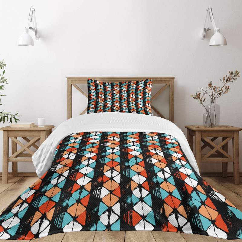 Modern Hexagon Design Bedspread Set