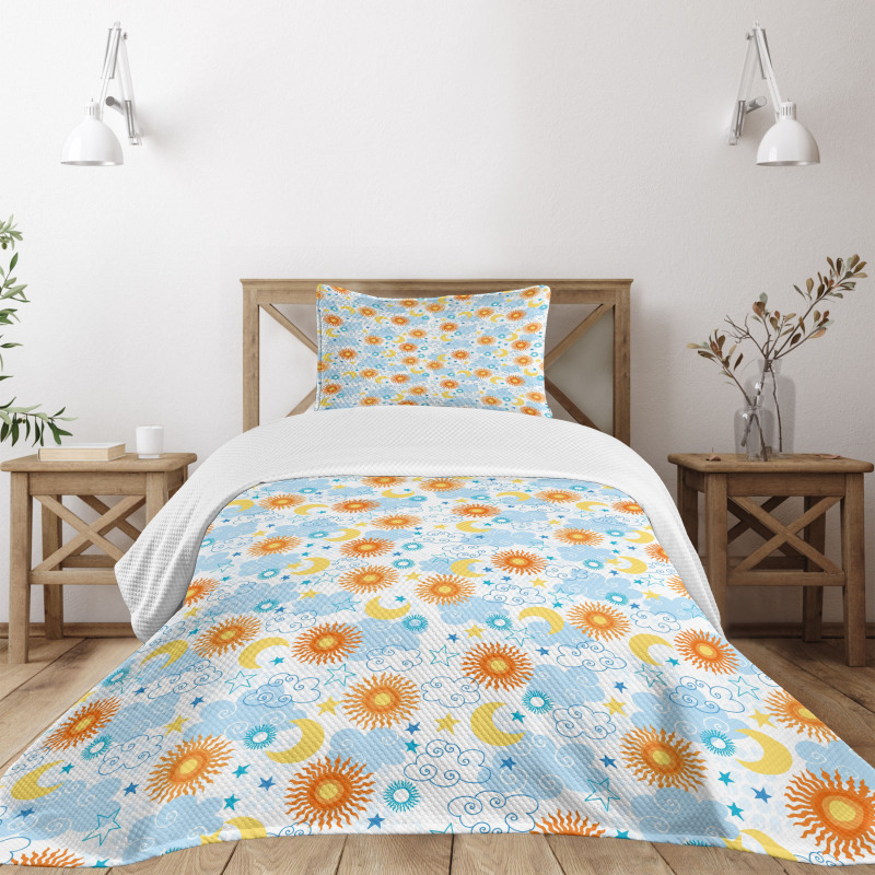 Celestial Elements Tile Bedspread Set