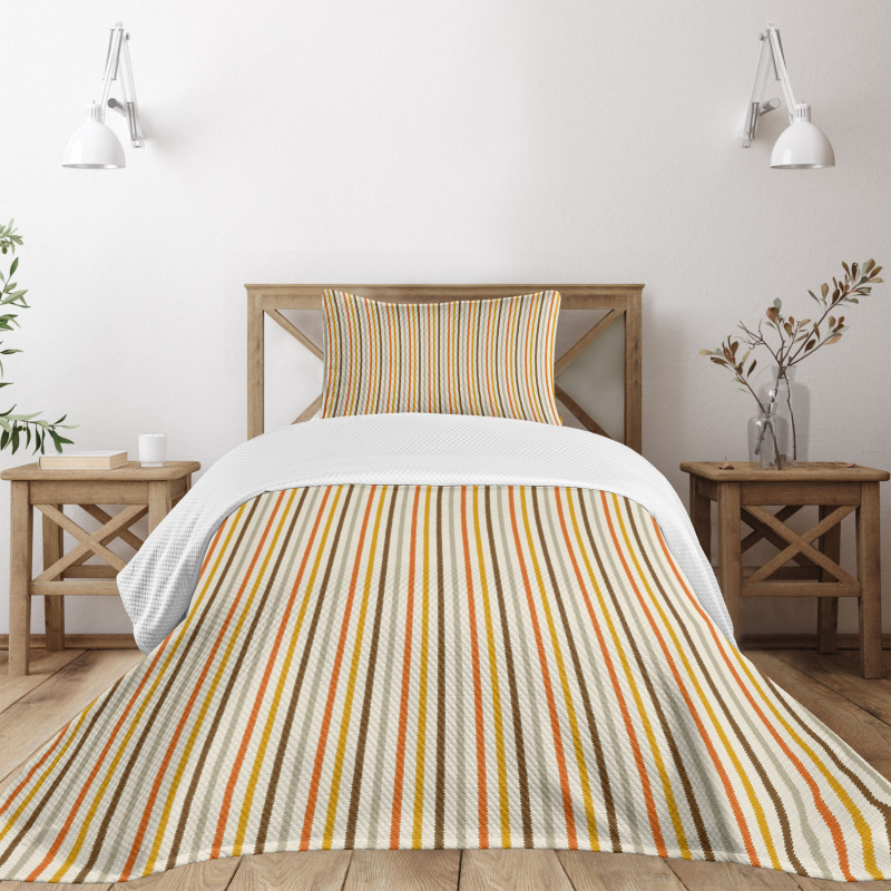 Colorful Fashion Stripes Bedspread Set