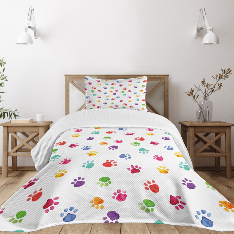 Animal Footprints Bedspread Set