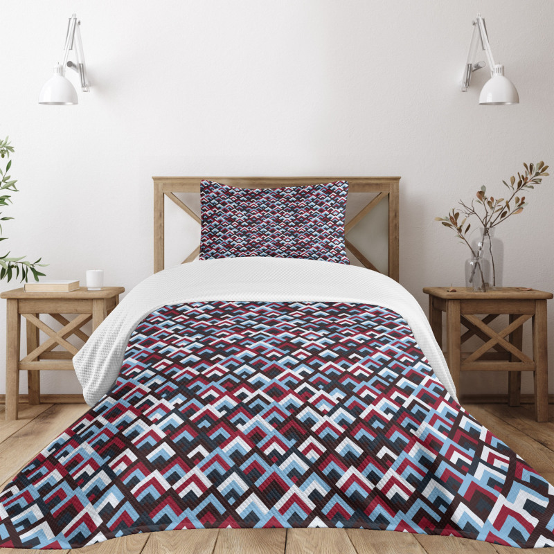 Geometric Triangle Shape Bedspread Set