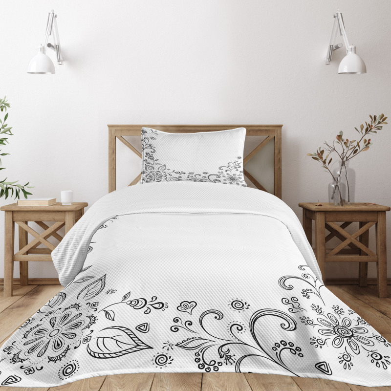 Botanical Sketchy Bouquet Bedspread Set