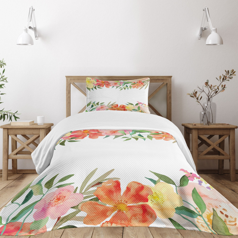 Soft Flower Petals Bedspread Set