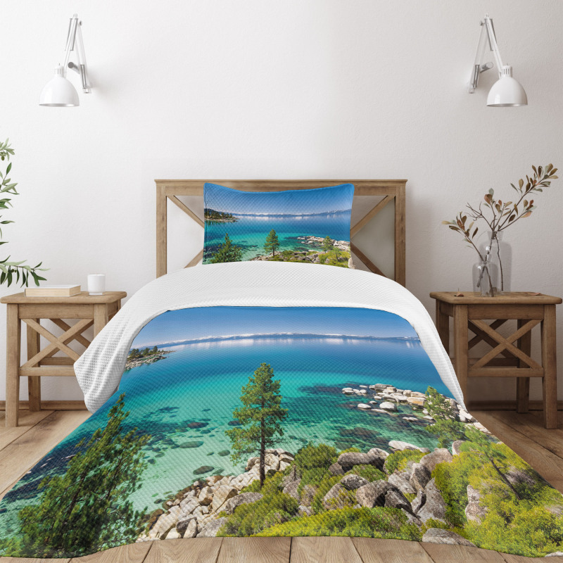 Tranquil Tahoe Shoreline Bedspread Set