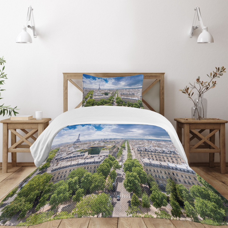 Aerial View Paris Bedspread Set