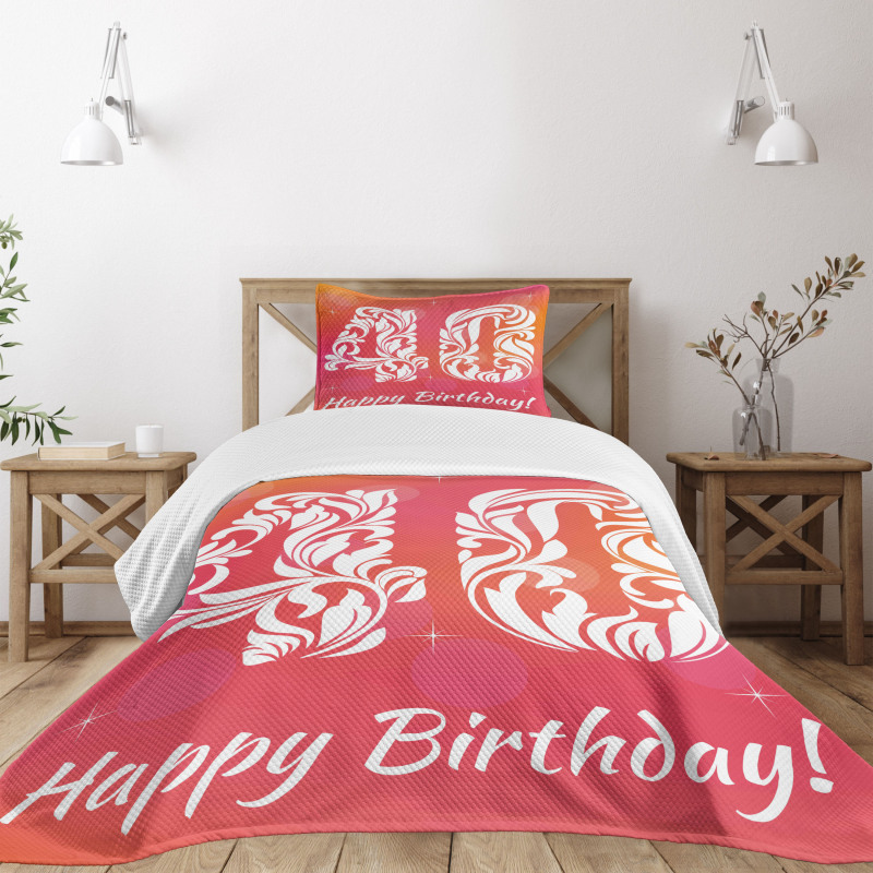 Happy Greeting Floral Bedspread Set