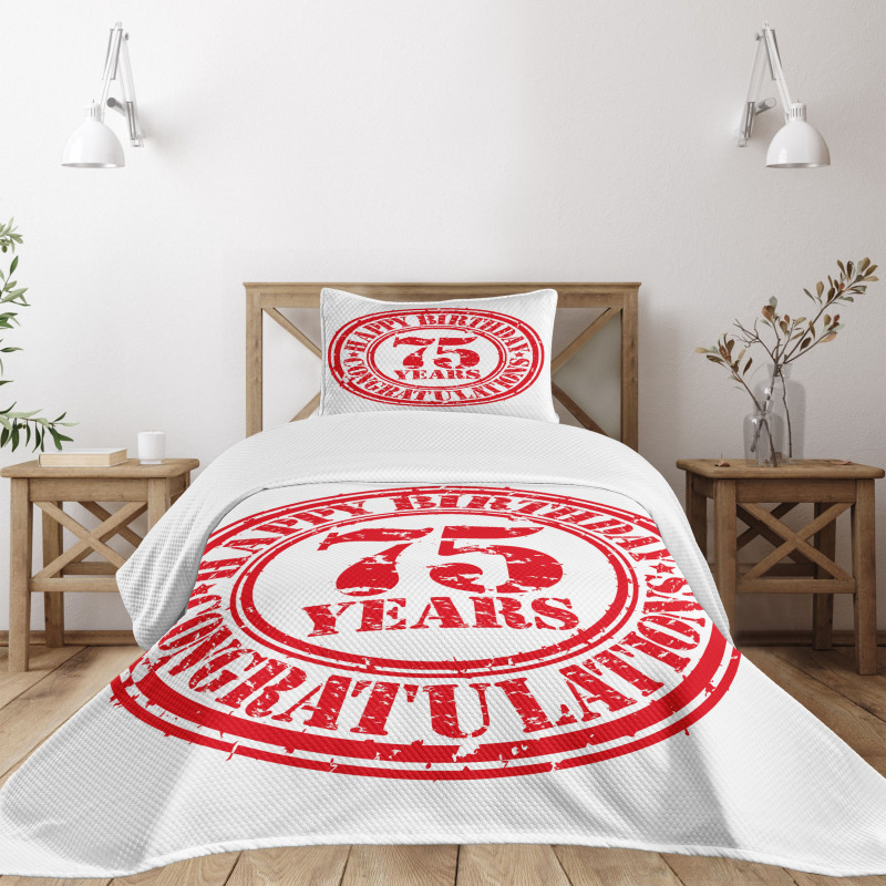 Aged Display Stamp Bedspread Set