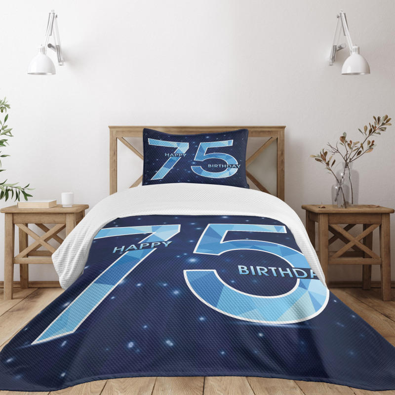 Birthday Theme Stars Bedspread Set