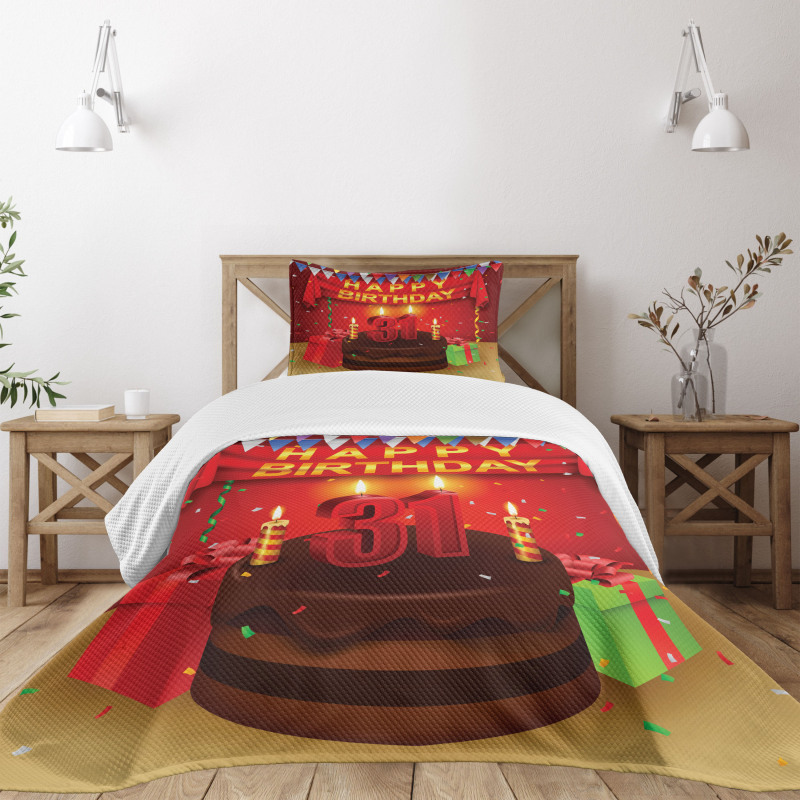 Cake Birthday Bedspread Set