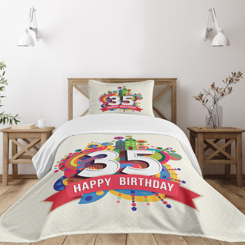 Greeting Gift Age 35 Bedspread Set