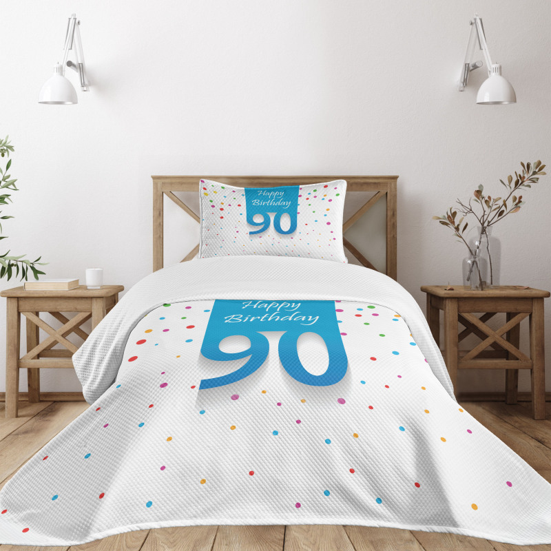Age 90 Polka Dots Bedspread Set