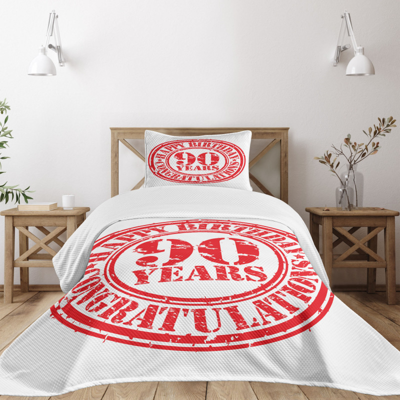 Grunge Stamp 90 Bedspread Set