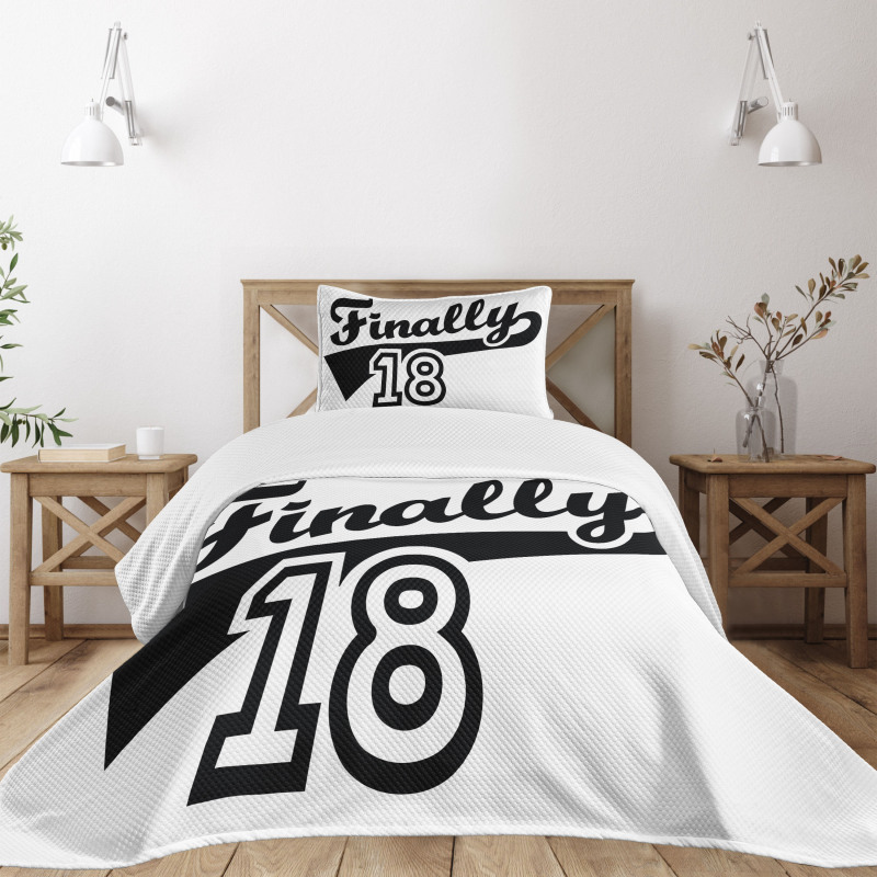 Basketball Words Bedspread Set