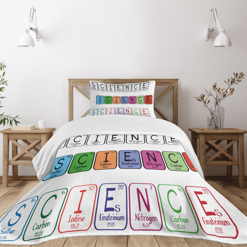 Science Letters Bedspread Set