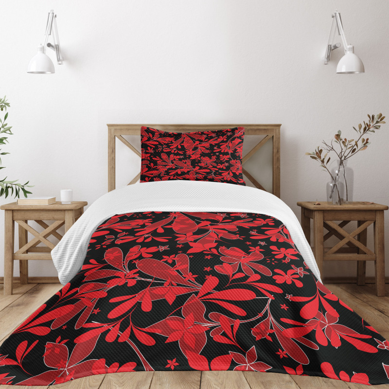 Oceanic Island Flower Bedspread Set