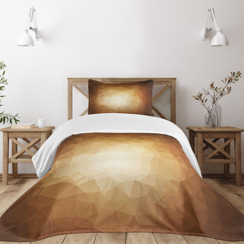 Abstract Triangles Mosaic Bedspread Set
