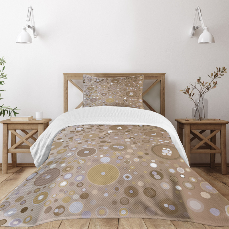 Bubble Like Circles Dots Bedspread Set