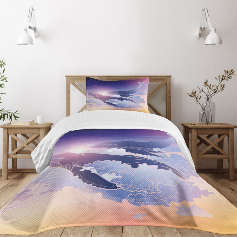Dreamy Night with Clouds Bedspread Set