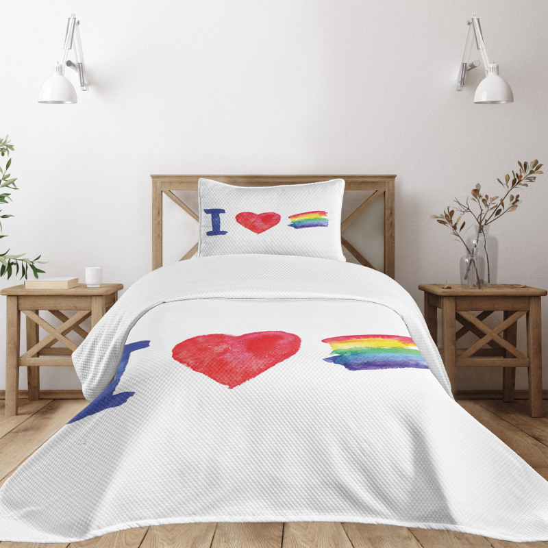 I Heart Pride Artwork Bedspread Set
