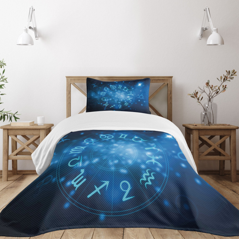 Horoscope Wheel Signs Bedspread Set