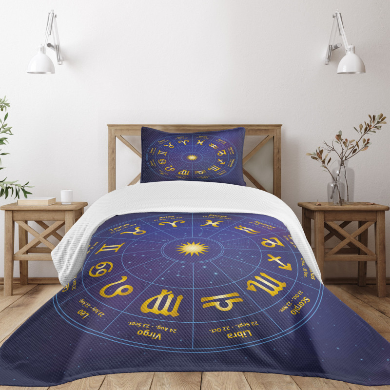Horoscope Birth Dates Bedspread Set