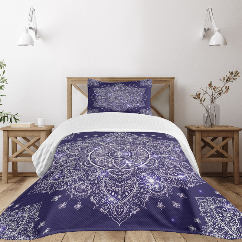 Floral Round Retro Ornament Bedspread Set