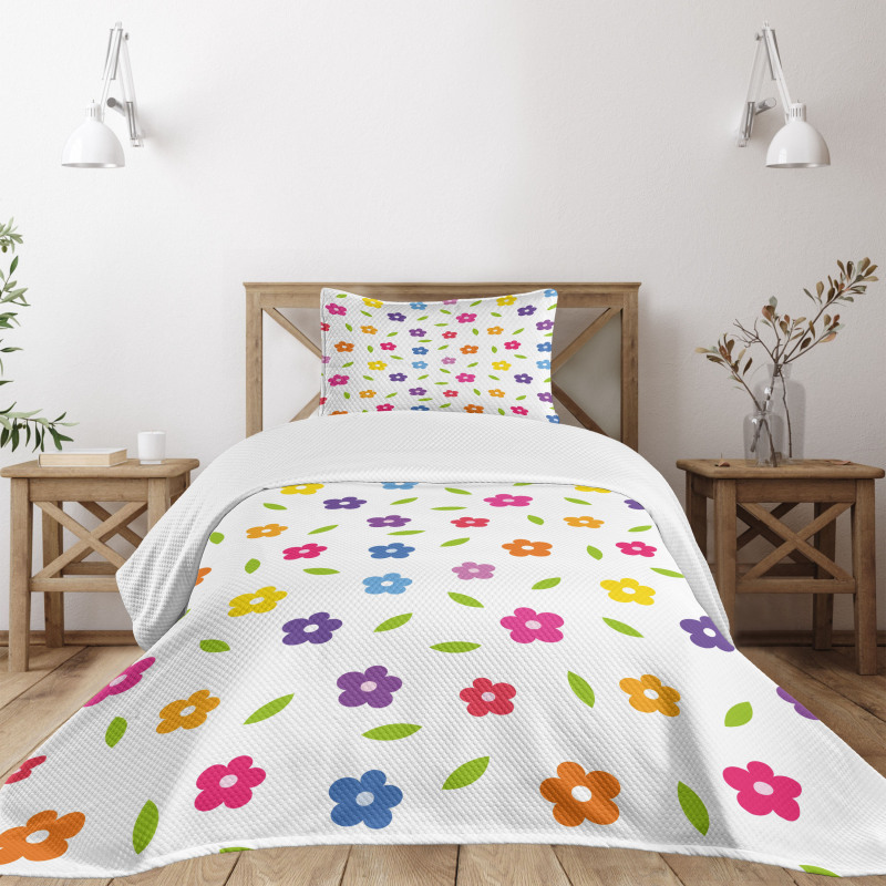 Daisies Leaves Meadow Bedspread Set