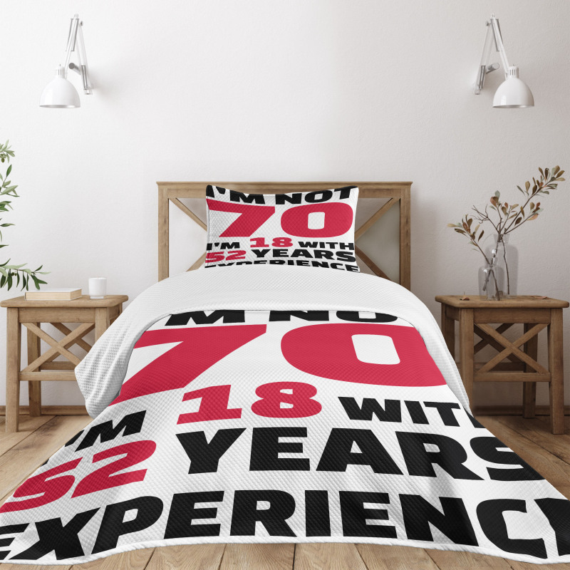 52 Years Experience Bedspread Set