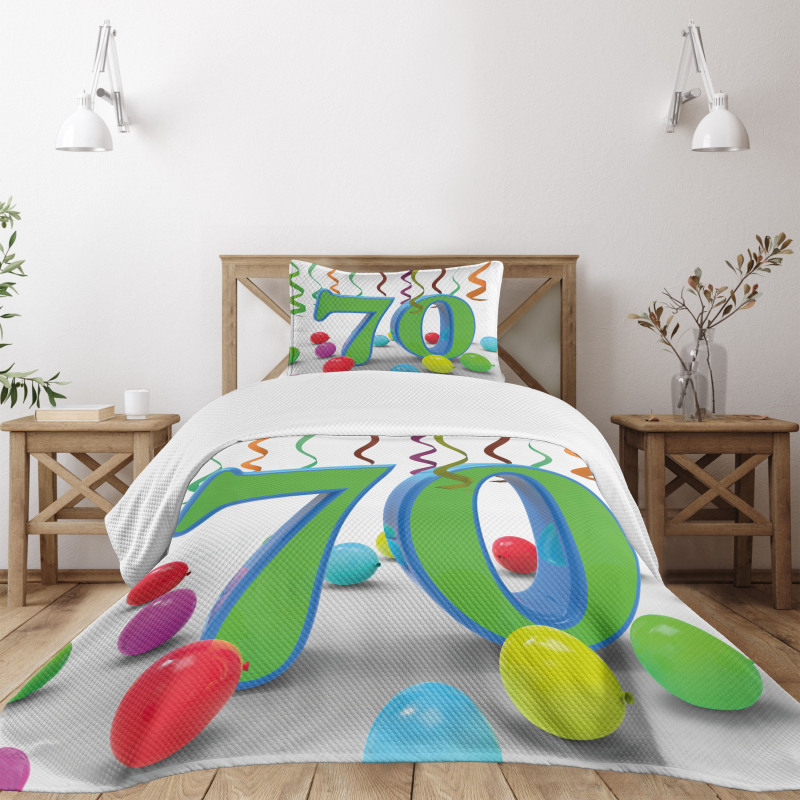 Balloons and Curls Bedspread Set