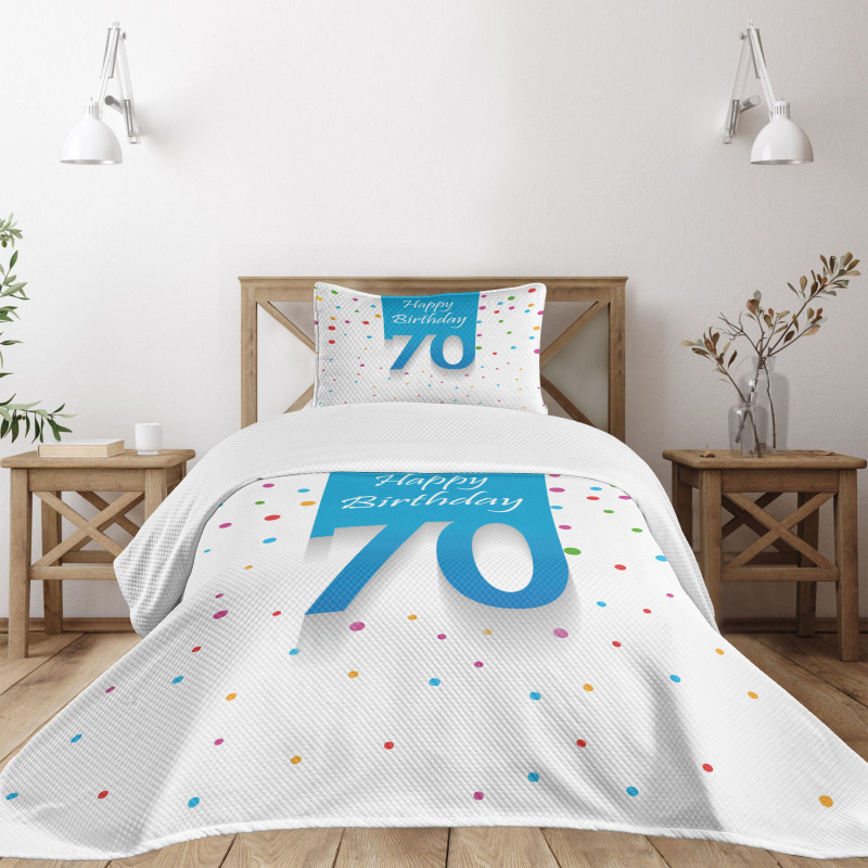 Dots Happy Birthday Bedspread Set
