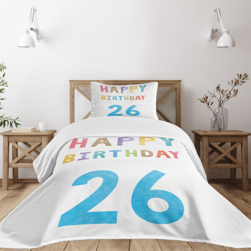 Soft Celebration Sign Bedspread Set