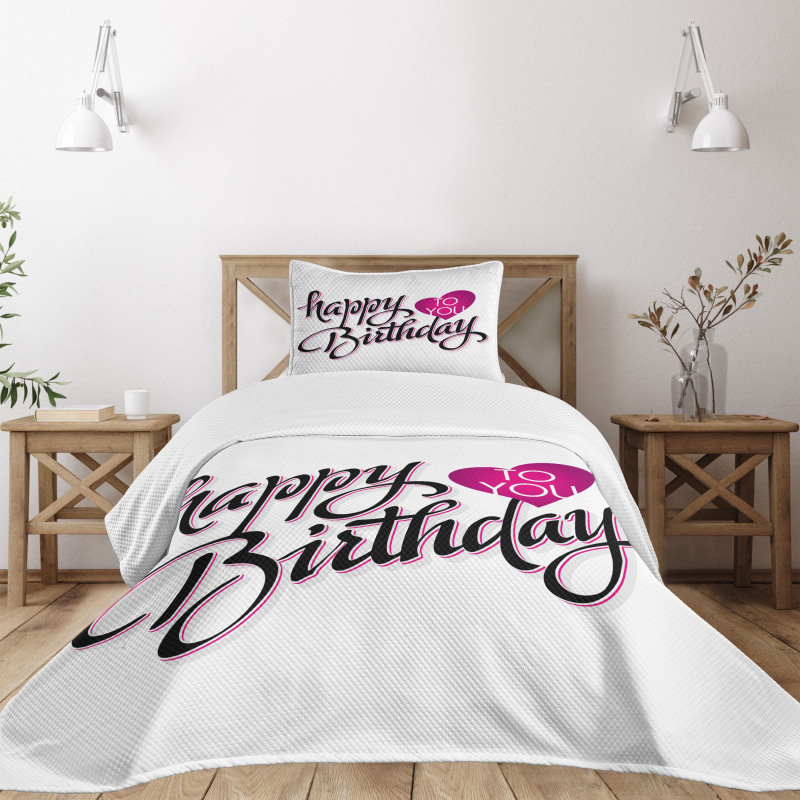 Typo Message Bedspread Set