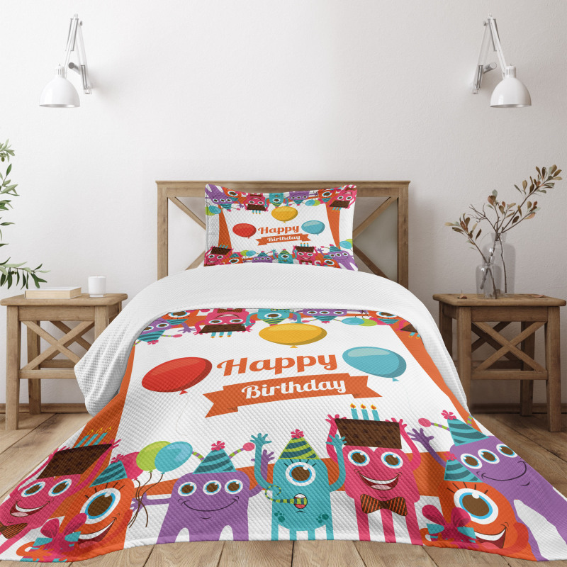 Birthday Party Bedspread Set