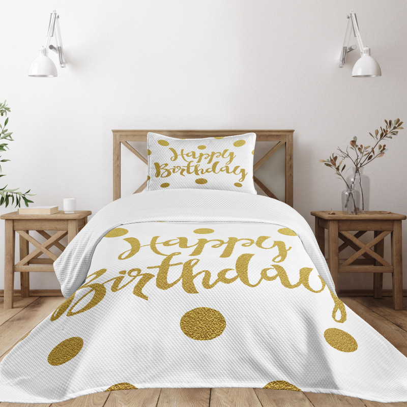 Hand Writing Greeting Bedspread Set