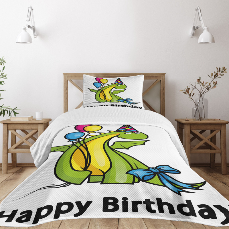 Birthday Dinosaur Bedspread Set