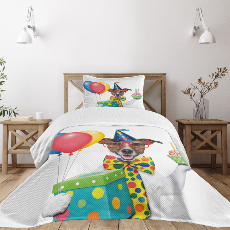 Birthday Dog Cake Bedspread Set