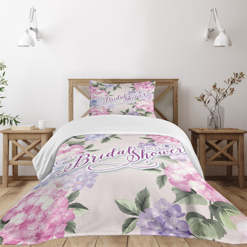 Bride Hydrangeas Bedspread Set