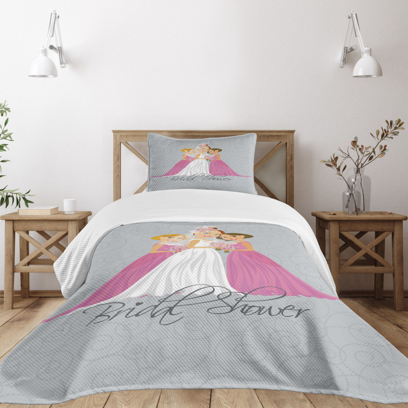 Bridesmaid Swirls Bedspread Set