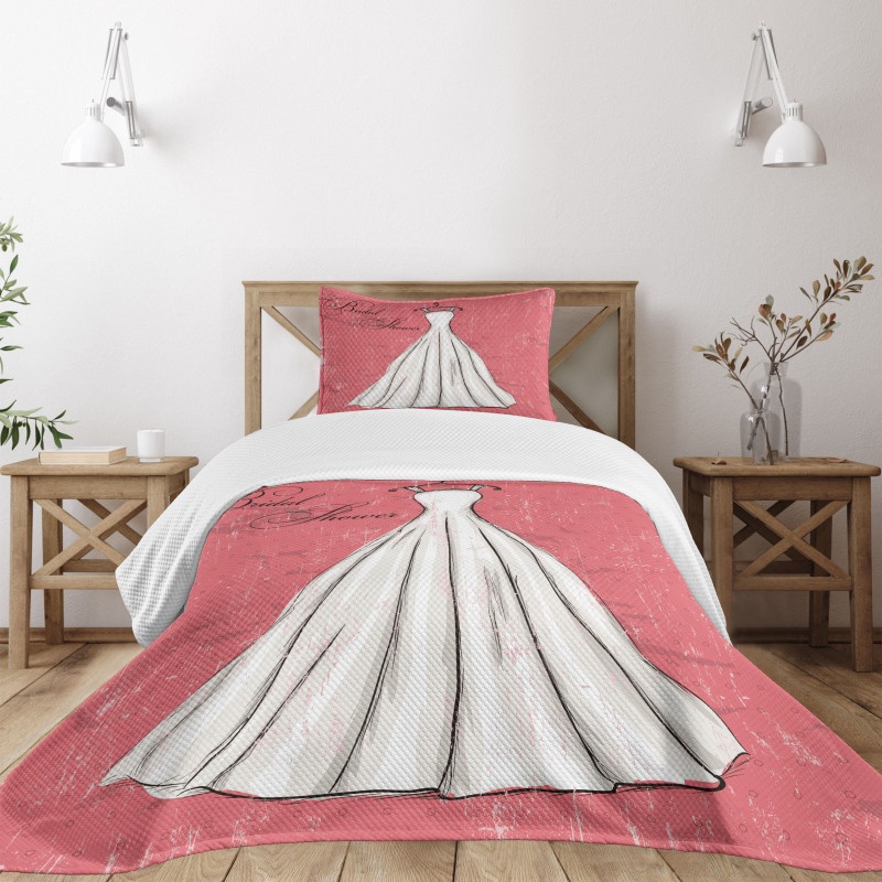 Wedding Bride Party Bedspread Set