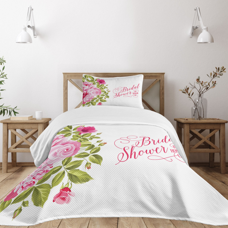 Bride Shabby Flowers Bedspread Set