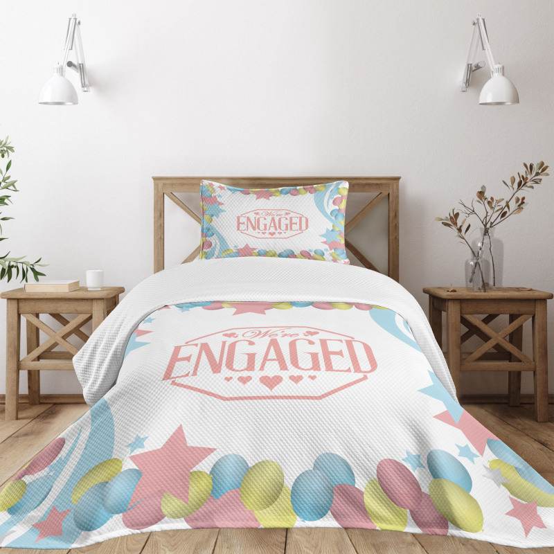 Engagement Theme Bedspread Set