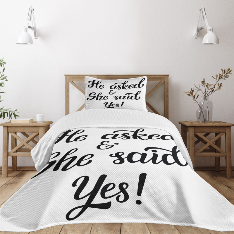 Wedding Engagement Bedspread Set